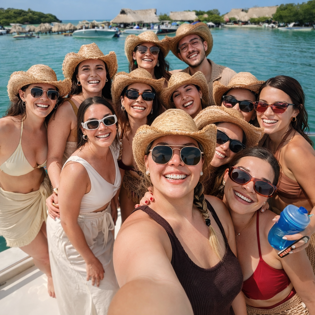Turistas disfrutando una experiencia inolvidable en el Caribe colombiano